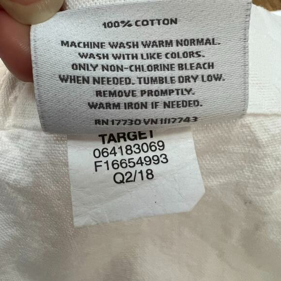 Threshold Shower Curtain Watercolor Impressionistic Floral Cotton Standard - Picture 13 of 13